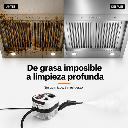 Limpiador a Vapor Portátil 2500W PRO™ – Limpieza Profunda, Menos Esfuerzo