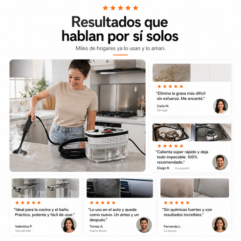Limpiador a Vapor Portátil 2500W PRO™ – Limpieza Profunda, Menos Esfuerzo