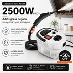 Limpiador a Vapor Portátil 2500W PRO™ – Limpieza Profunda, Menos Esfuerzo
