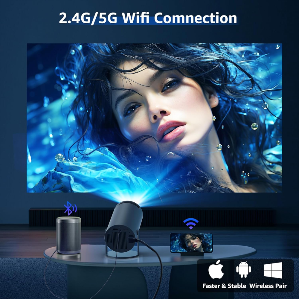 Mini Proyector HY300 con WiFi y Bluetooth – Tu Cine en Casa, Donde Quieras