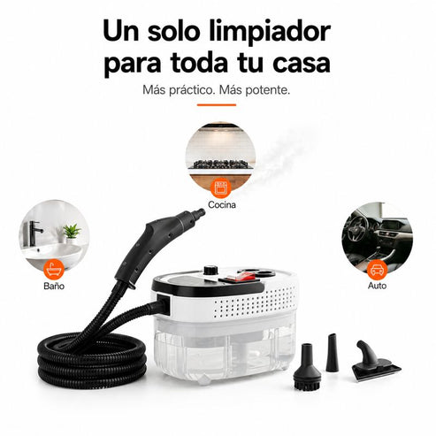 Limpiador a Vapor Portátil 2500W PRO™ – Limpieza Profunda, Menos Esfuerzo